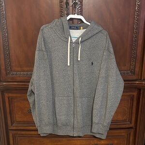 Polo by Ralph Lauren Men's Zip-Up Sweater in Gray